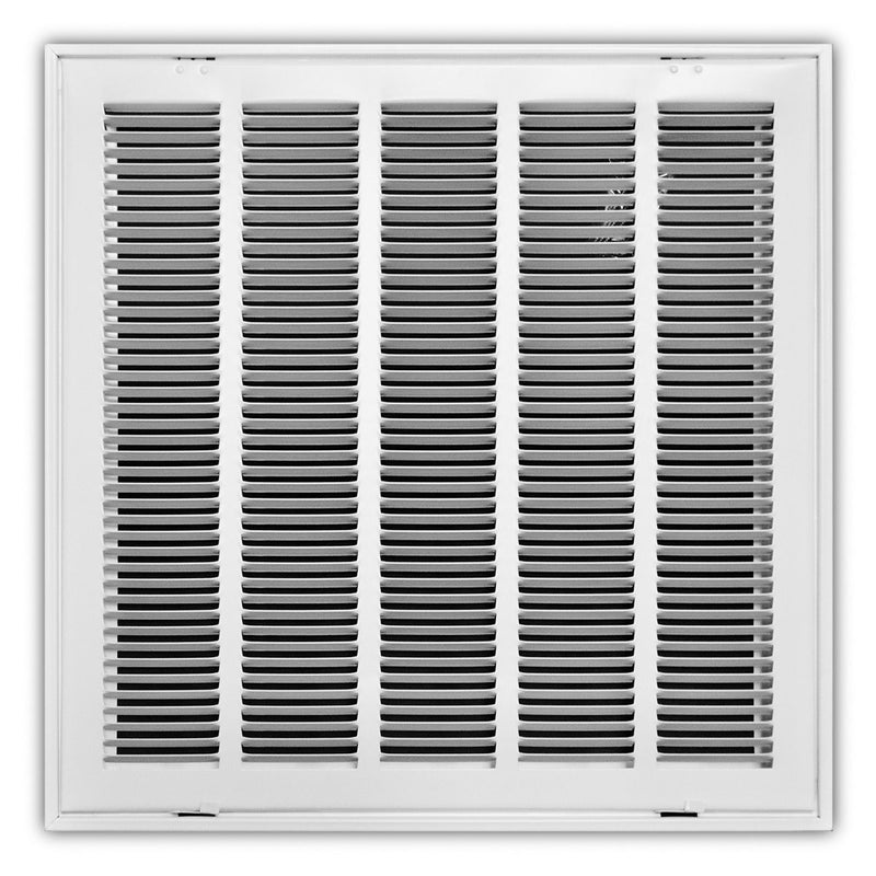 TRUaire 190RF20X20, 20x20 Return Air Filter Grille, Removable Face, White Steel Filter Back Vent Cover, Fits 20x20x1 Filter, 190RF Series
