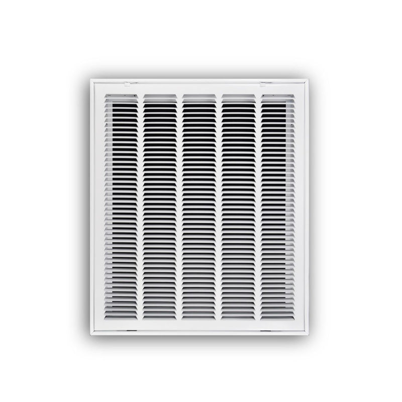 TRUaire 190RF20X24, 20x24 Return Air Filter Grille, Removable Face, White Steel Filter Back Vent Cover, Fits 20x24x1 Filter, 190RF Series