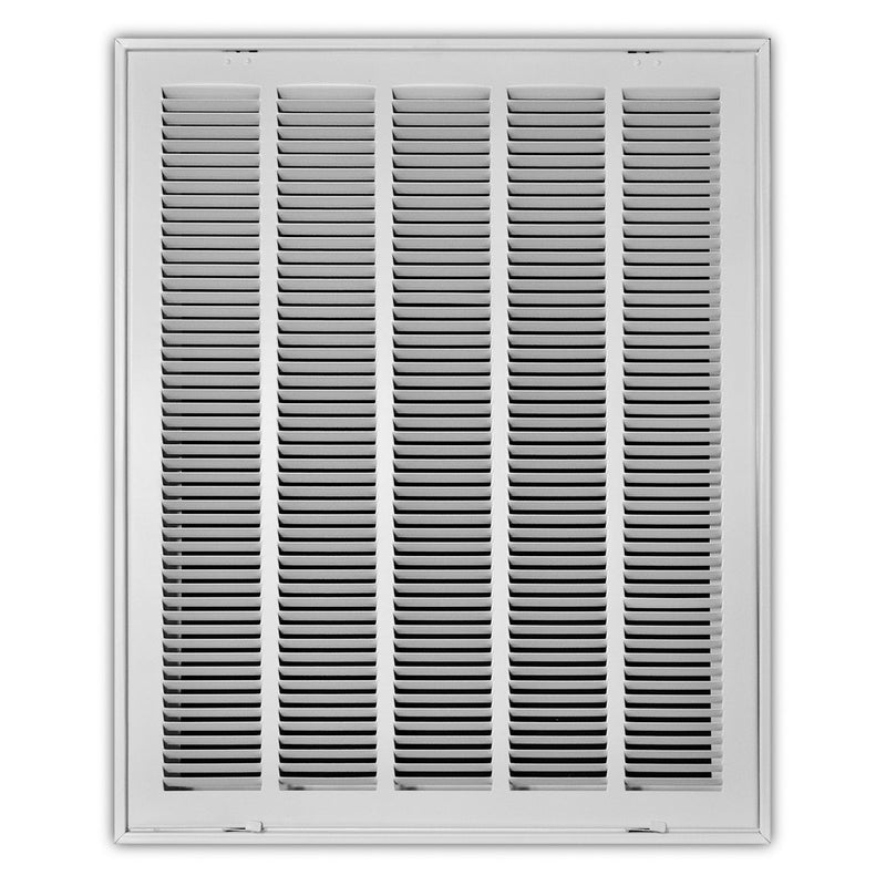 TRUaire 190RF20X25, 20x25 Return Air Filter Grille, Removable Face, White Steel Filter Back Vent Cover, Fits 20x25x1 Filter, 190RF Series