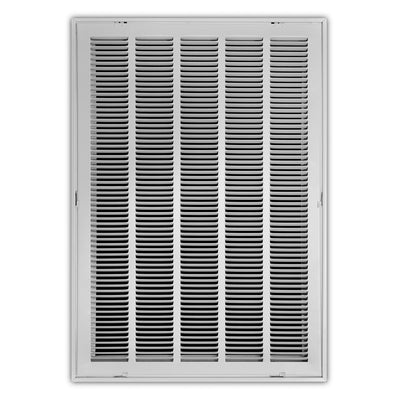 TRUaire 190RF20X30, 20x30 Return Air Filter Grille, Removable Face, White Steel Filter Back Vent Cover, Fits 20x30x1 Filter, 190RF Series