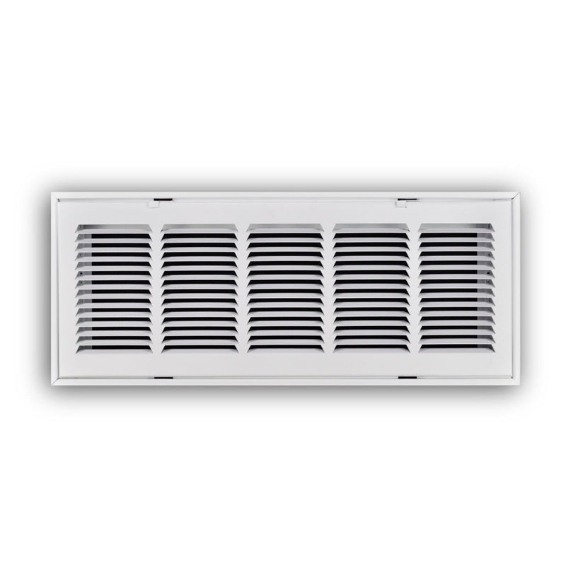 TRUaire 190RF24X08, 24x8 Return Air Filter Grille, Removable Face, White Steel Filter Back Vent Cover, Fits 24x8x1 Filter, 190RF Series