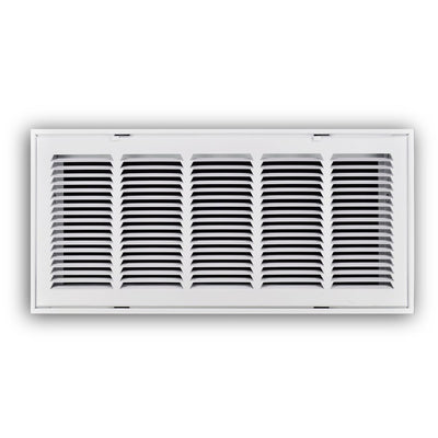 TRUaire 190RF24X10, 24x10 Return Air Filter Grille, Removable Face, White Steel Filter Back Vent Cover, Fits 24x10x1 Filter, 190RF Series