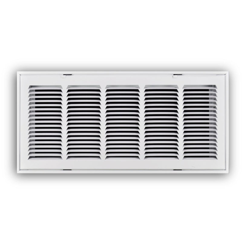TRUaire 190RF24X10, 24x10 Return Air Filter Grille, Removable Face, White Steel Filter Back Vent Cover, Fits 24x10x1 Filter, 190RF Series