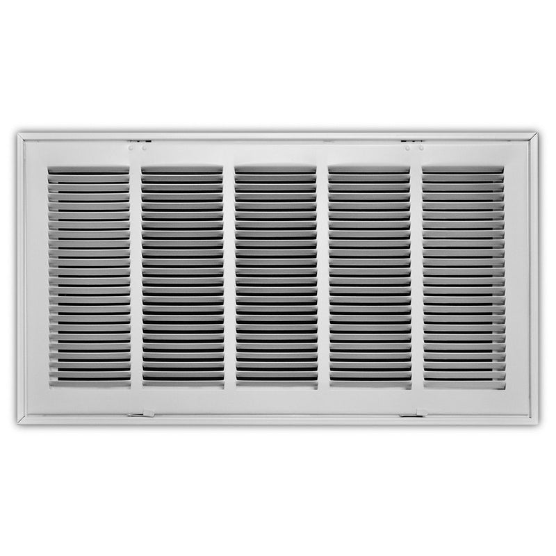 TRUaire 190RF24X12, 24x12 Return Air Filter Grille, Removable Face, White Steel Filter Back Vent Cover, Fits 24x12x1 Filter, 190RF Series
