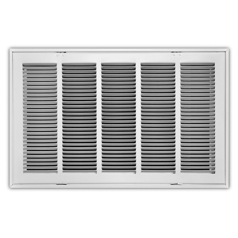 TRUaire 190RF24X14, 24x14 Return Air Filter Grille, Removable Face, White Steel Filter Back Vent Cover, Fits 24x14x1 Filter, 190RF Series