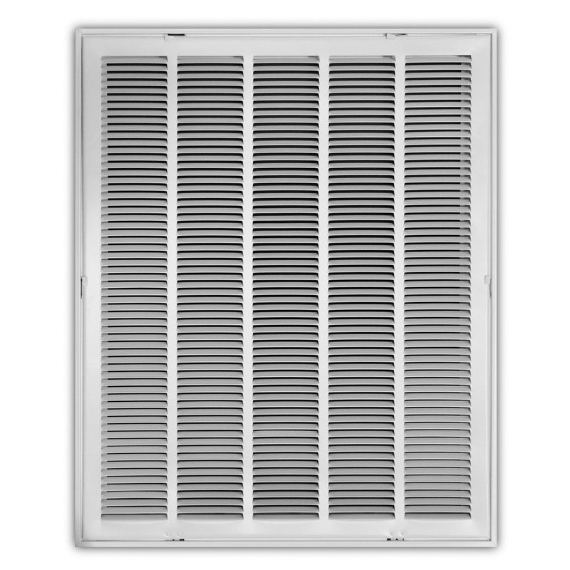 TRUaire 190RF24X30, 24x30 Return Air Filter Grille, Removable Face, White Steel Filter Back Vent Cover, Fits 24x30x1 Filter, 190RF Series