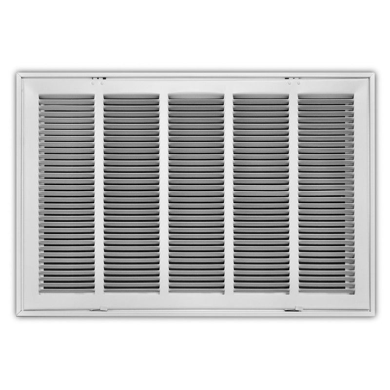 TRUaire 190RF25X16, 25x16 Return Air Filter Grille, Removable Face, White Steel Filter Back Vent Cover, Fits 25x16x1 Filter, 190RF Series