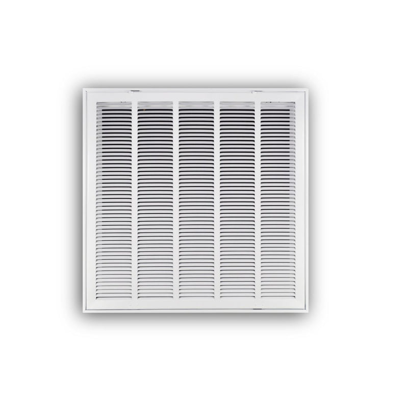 TRUaire 190RF25X25, 25x25 Return Air Filter Grille, Removable Face, White Steel Filter Back Vent Cover, Fits 25x25x1 Filter, 190RF Series