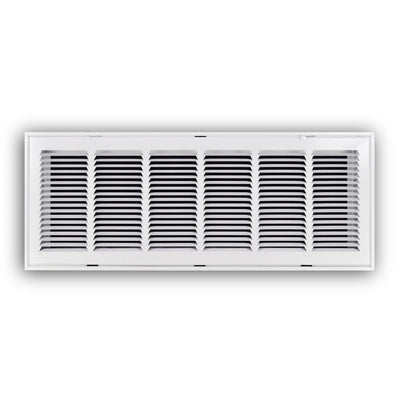 TRUaire 190RF30X10, 30x10 Return Air Filter Grille, Removable Face, White Steel Filter Back Vent Cover, Fits 30x10x1 Filter, 190RF Series