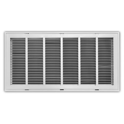 TRUaire 190RF30X12, 30x12 Return Air Filter Grille, Removable Face, White Steel Filter Back Vent Cover, Fits 30x12x1 Filter, 190RF Series