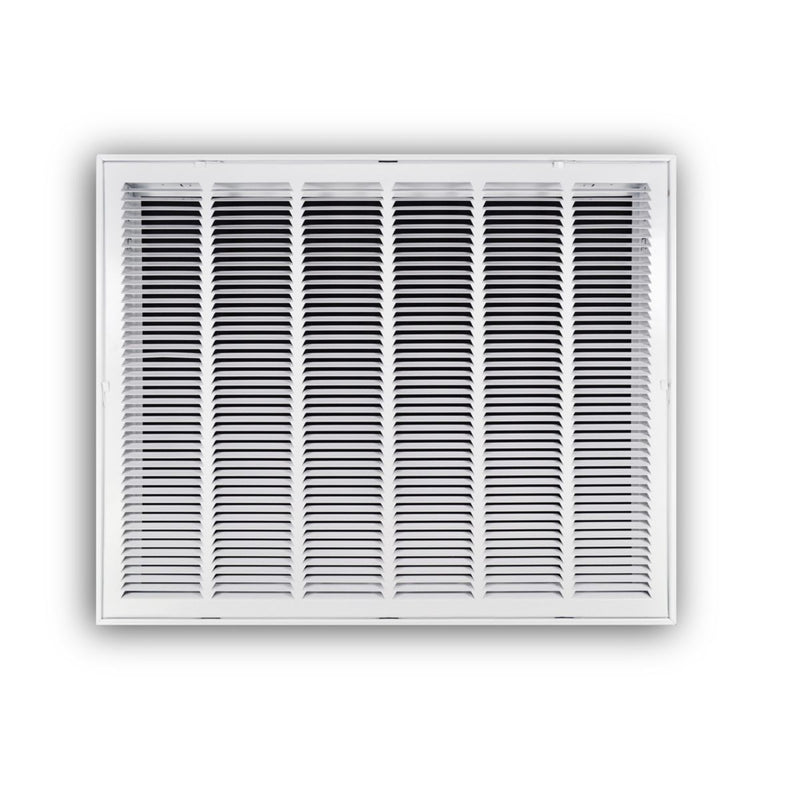 TRUaire 190RF30X24, 30x24 Return Air Filter Grille, Removable Face, White Steel Filter Back Vent Cover, Fits 30x24x1 Filter, 190RF Series