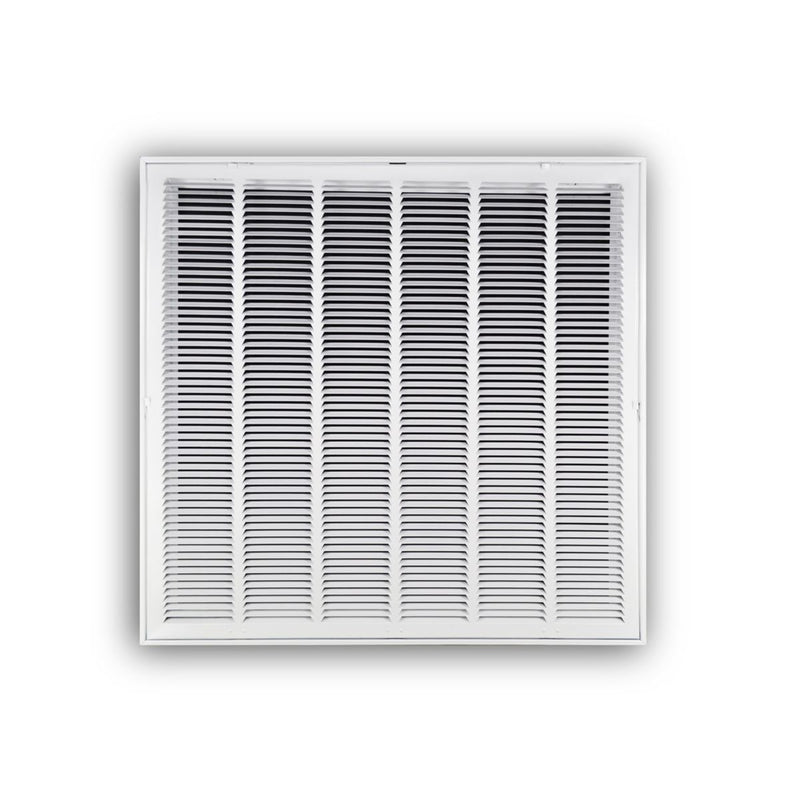 TRUaire 190RF30X30, 30x30 Return Air Filter Grille, Removable Face, White Steel Filter Back Vent Cover, Fits 30x30x1 Filter, 190RF Series