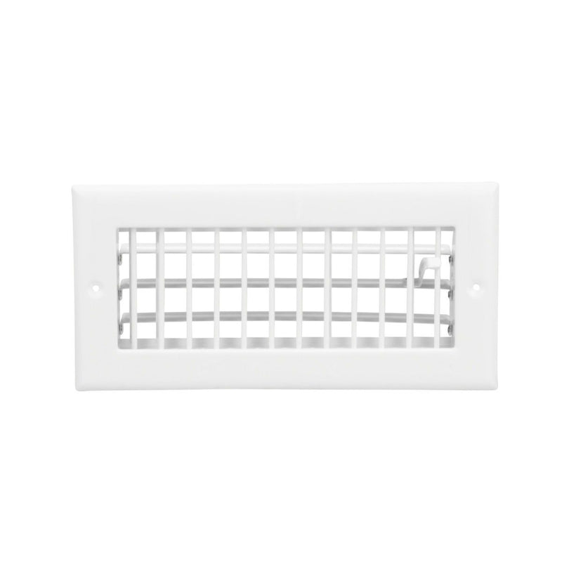 TRUaire 210VM10X04, 10x4 1-Way Air Register, White Steel Sidewall & Ceiling Air Vent, 210VM Series