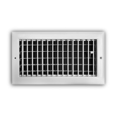 TRUaire 210VM12X06, 12x6 1-Way Air Register, White Steel Sidewall & Ceiling Air Vent, 210VM Series