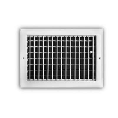 TRUaire 210VM12X08, 12x8 1-Way Air Register, White Steel Sidewall & Ceiling Air Vent, 210VM Series