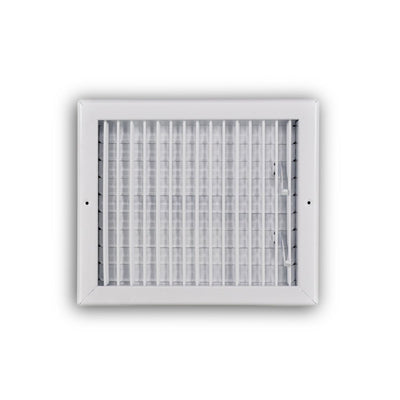 TRUaire 210VM12X10, 12x10 1-Way Air Register, White Steel Sidewall & Ceiling Air Vent, 210VM Series