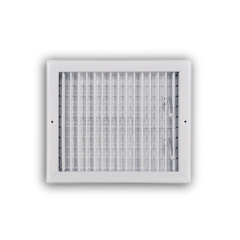 TRUaire 210VM12X10, 12x10 1-Way Air Register, White Steel Sidewall & Ceiling Air Vent, 210VM Series