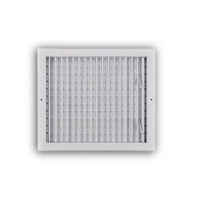 TRUaire 210VM14X12, 14x12 1-Way Air Register, White Steel Sidewall & Ceiling Air Vent, 210VM Series