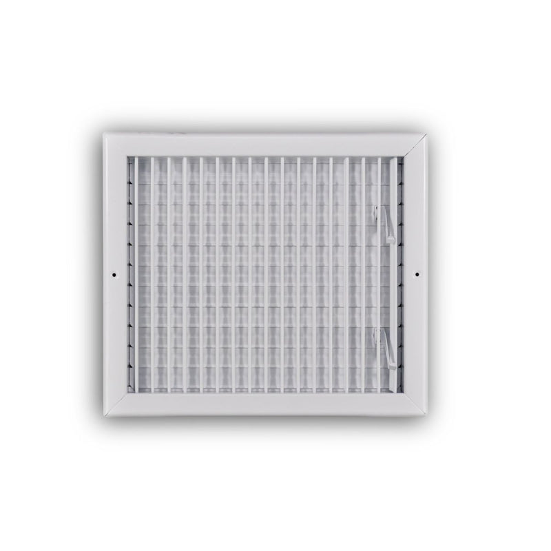 TRUaire 210VM14X12, 14x12 1-Way Air Register, White Steel Sidewall & Ceiling Air Vent, 210VM Series