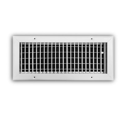 TRUaire 210VM16X06, 16x6 1-Way Air Register, White Steel Sidewall & Ceiling Air Vent, 210VM Series