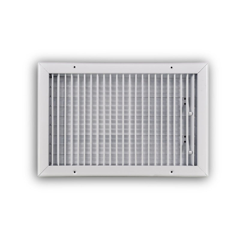 TRUaire 210VM16X10, 16x10 1-Way Air Register, White Steel Sidewall & Ceiling Air Vent, 210VM Series