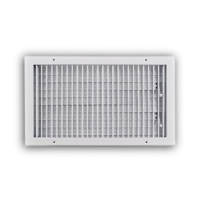 TRUaire 210VM18X10, 18x10 1-Way Air Register, White Steel Sidewall & Ceiling Air Vent, 210VM Series