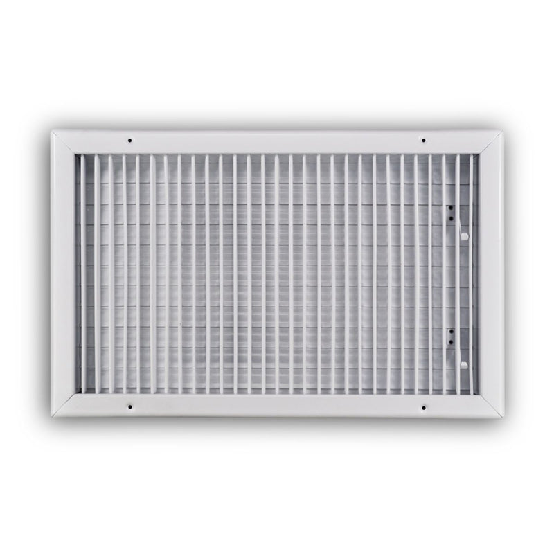TRUaire 210VM20X12, 20x12 1-Way Air Register, White Steel Sidewall & Ceiling Air Vent, 210VM Series