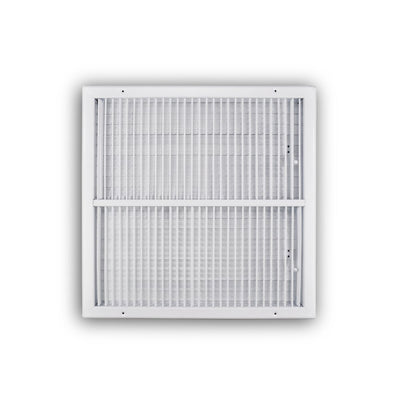 TRUaire 210VM20X20, 20x20 1-Way Air Register, White Steel Sidewall & Ceiling Air Vent, 210VM Series