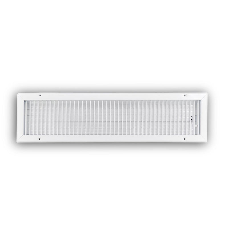 TRUaire 210VM30X06, 36x6 1-Way Air Register, White Steel Sidewall & Ceiling Air Vent, 210VM Series
