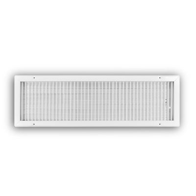 TRUaire 210VM30X10, 30x10 1-Way Air Register, White Steel Sidewall & Ceiling Air Vent, 210VM Series