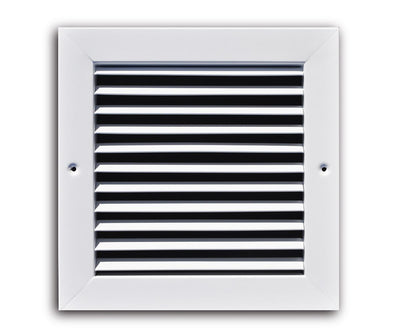 TRUaire 27008X08, 8x8 Return Air Grille, Fixed Bar, White Steel Wall & Ceiling Vent Cover, 270 Series