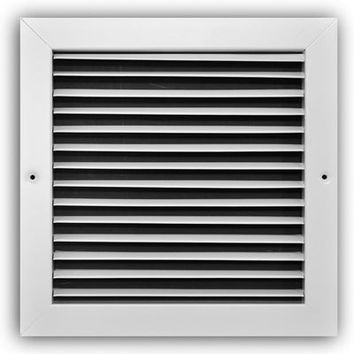 TRUaire 27010X10, 10x10 Return Air Grille, Fixed Bar, White Steel Wall & Ceiling Vent Cover, 270 Series