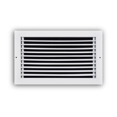 TRUaire 27014X08, 14x8 Return Air Grille, Fixed Bar, White Steel Wall & Ceiling Vent Cover, 270 Series