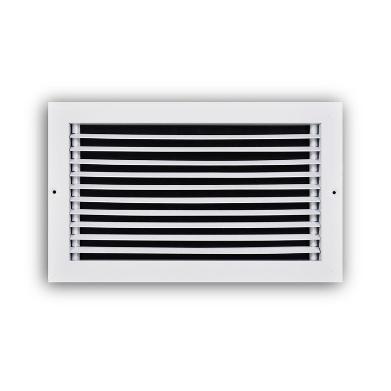 TRUaire 27014X08, 14x8 Return Air Grille, Fixed Bar, White Steel Wall & Ceiling Vent Cover, 270 Series