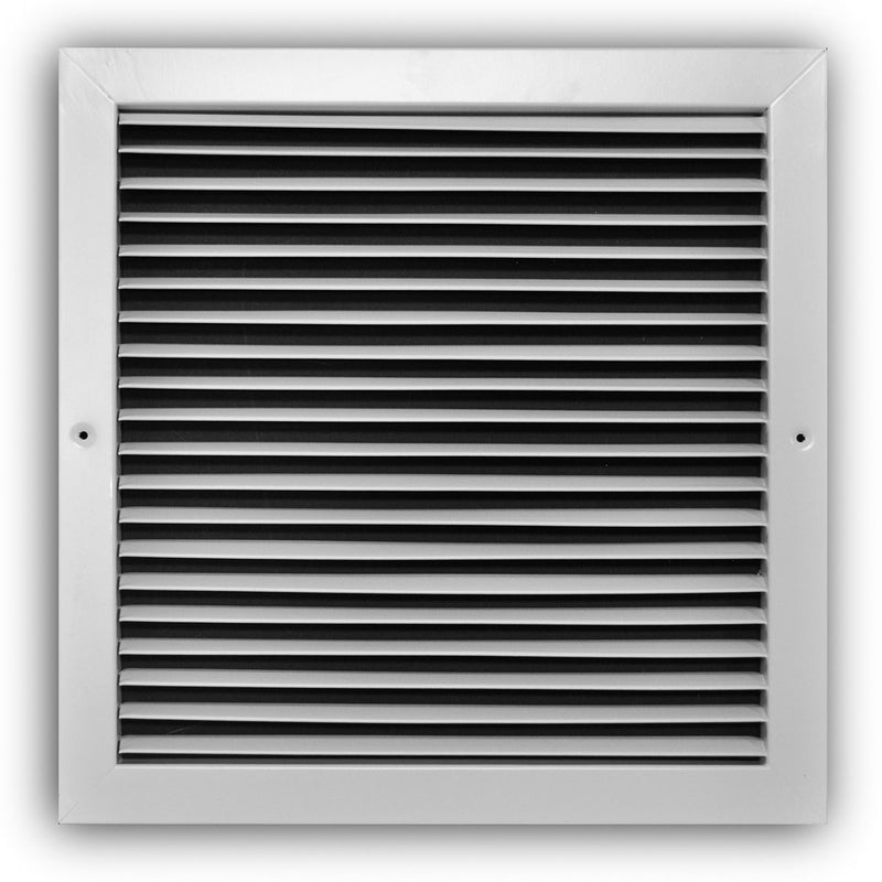 TRUaire 27014X14, 14x14 Return Air Grille, Fixed Bar, White Steel Wall & Ceiling Vent Cover, 270 Series