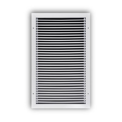 TRUaire 27014X24, 14x24 Return Air Grille, Fixed Bar, White Steel Wall & Ceiling Vent Cover, 270 Series