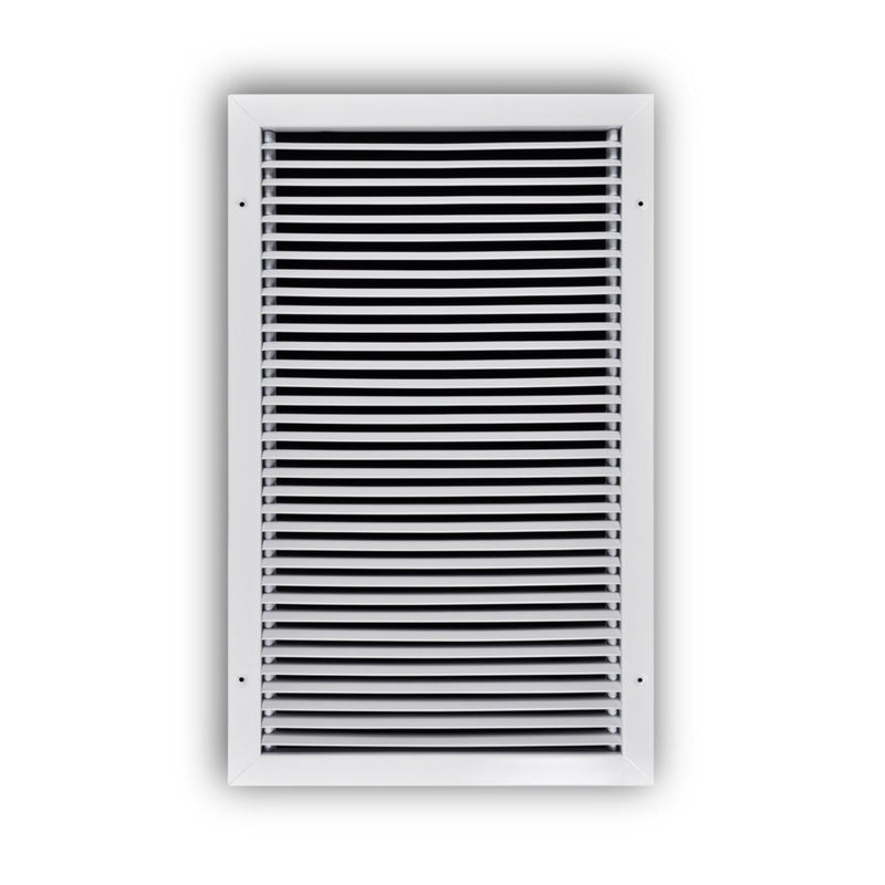 TRUaire 27014X24, 14x24 Return Air Grille, Fixed Bar, White Steel Wall & Ceiling Vent Cover, 270 Series