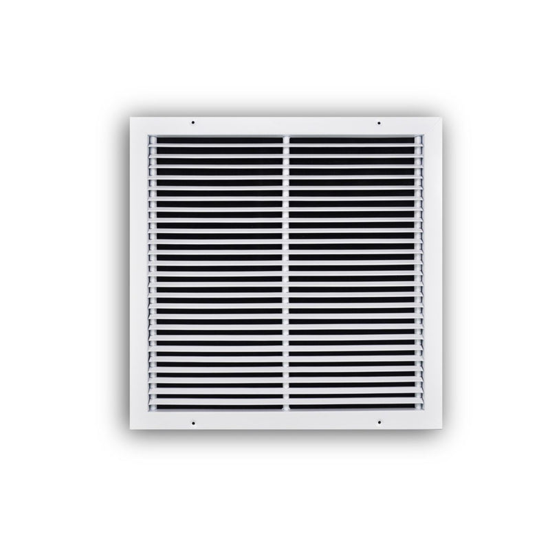 TRUaire 27018X18, 18x18 Return Air Grille, Fixed Bar, White Steel Wall & Ceiling Vent Cover, 270 Series