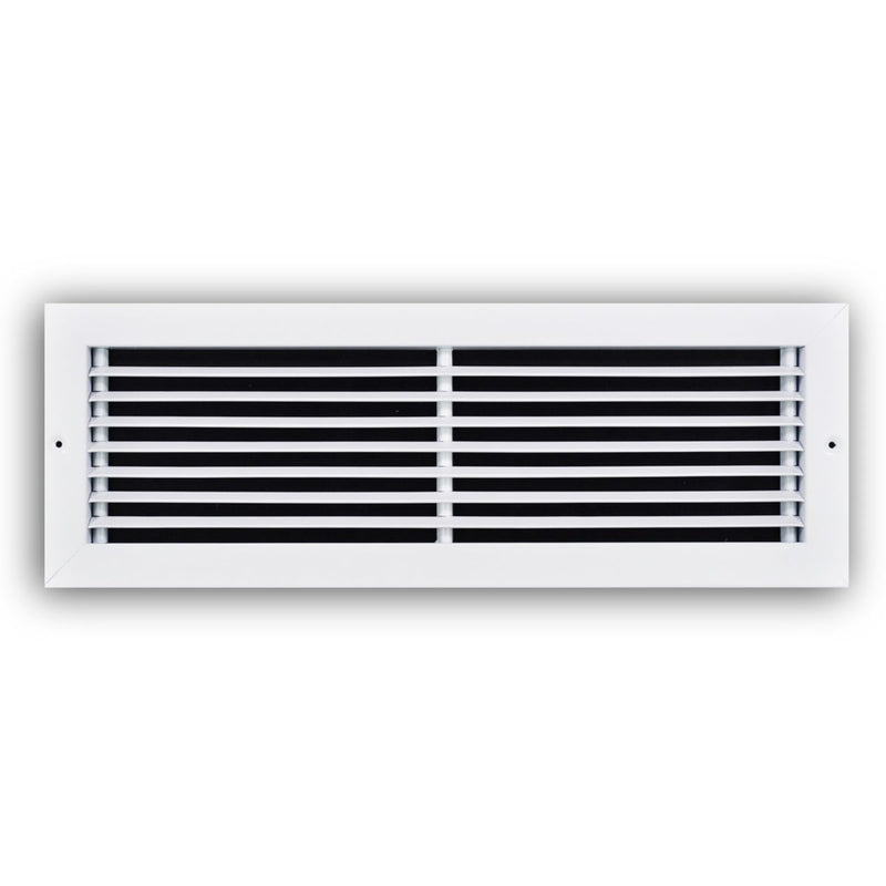 TRUaire 27020X06, 20x6 Return Air Grille, Fixed Bar, White Steel Wall & Ceiling Vent Cover, 270 Series