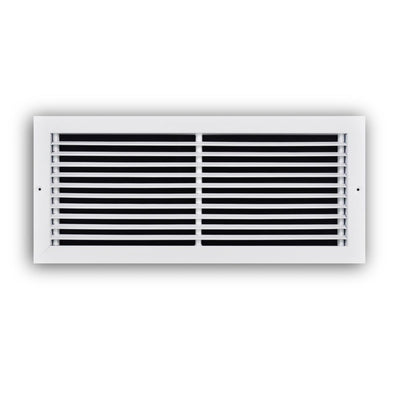 TRUaire 27020X08, 20x8 Return Air Grille, Fixed Bar, White Steel Wall & Ceiling Vent Cover, 270 Series