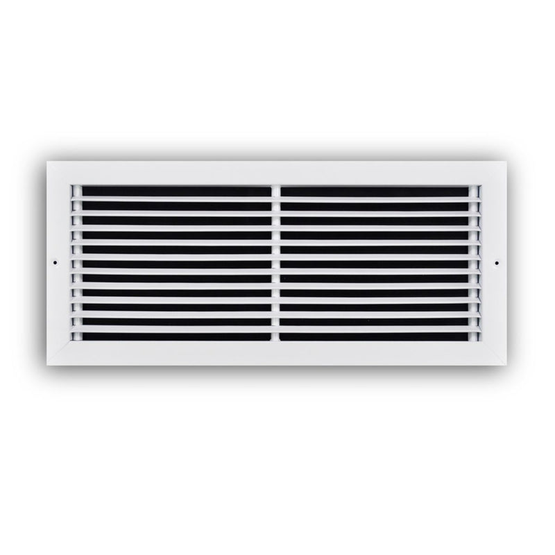TRUaire 27020X08, 20x8 Return Air Grille, Fixed Bar, White Steel Wall & Ceiling Vent Cover, 270 Series