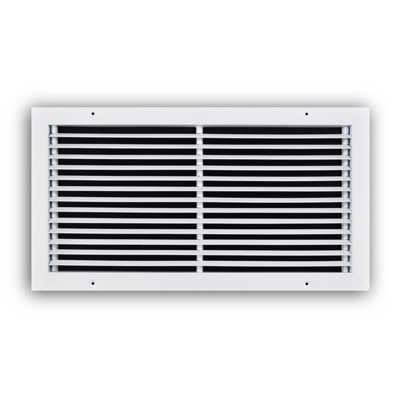 TRUaire 27020X10, 20x10 Return Air Grille, Fixed Bar, White Steel Wall & Ceiling Vent Cover, 270 Series