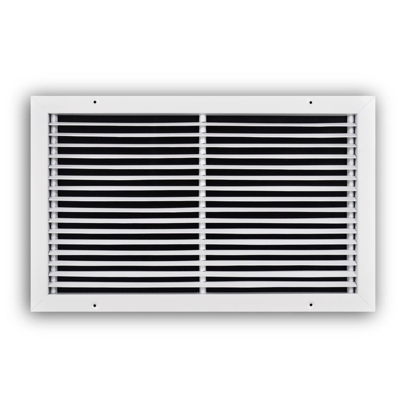 TRUaire 27020X12, 20x12 Return Air Grille, Fixed Bar, White Steel Wall & Ceiling Vent Cover, 270 Series