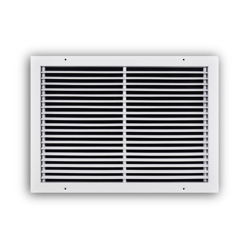 TRUaire 27020X14, 20x14 Return Air Grille, Fixed Bar, White Steel Wall & Ceiling Vent Cover, 270 Series