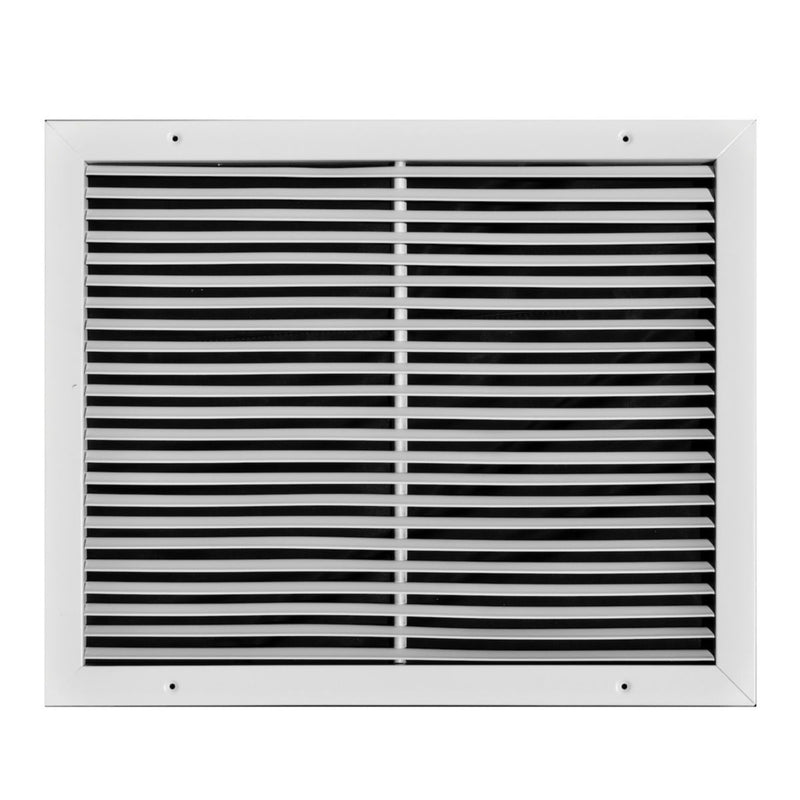 TRUaire 27020X16, 20x16 Return Air Grille, Fixed Bar, White Steel Wall & Ceiling Vent Cover, 270 Series