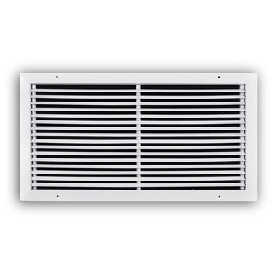 TRUaire 27024X12, 24x12 Return Air Grille, Fixed Bar, White Steel Wall & Ceiling Vent Cover, 270 Series
