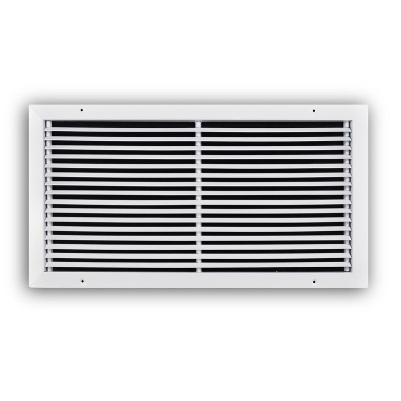 TRUaire 27024X12, 24x12 Return Air Grille, Fixed Bar, White Steel Wall & Ceiling Vent Cover, 270 Series
