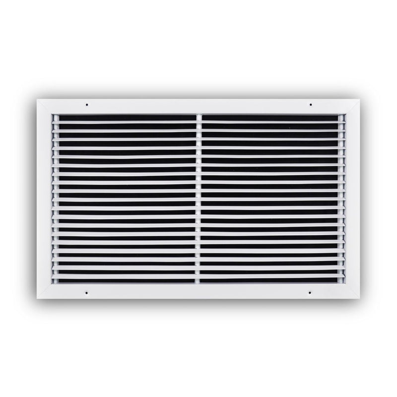 TRUaire 27024X14, 24x14 Return Air Grille, Fixed Bar, White Steel Wall & Ceiling Vent Cover, 270 Series