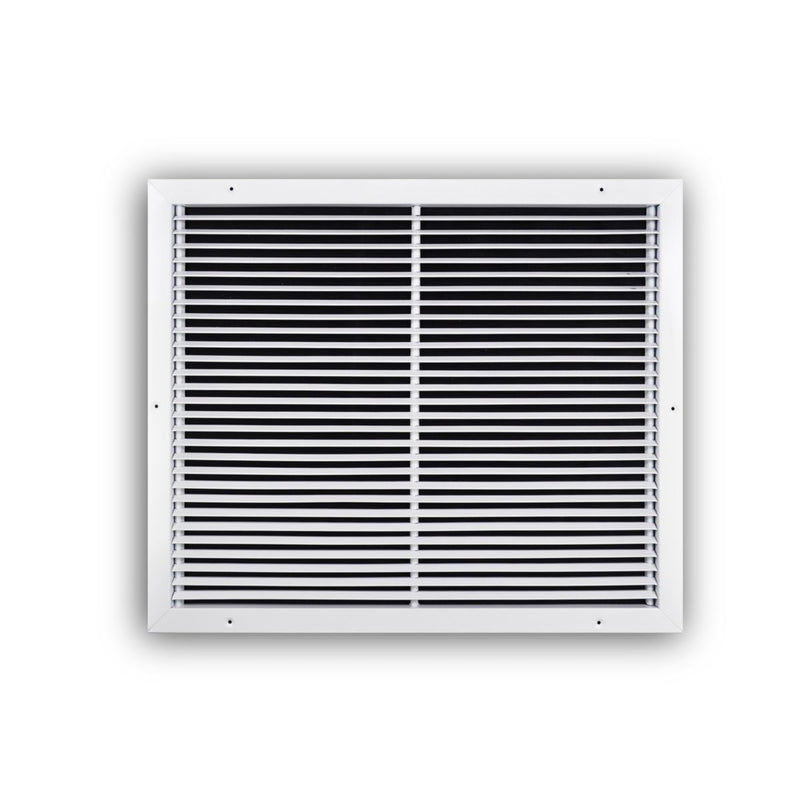 TRUaire 27024X20, 24x20 Return Air Grille, Fixed Bar, White Steel Wall & Ceiling Vent Cover, 270 Series