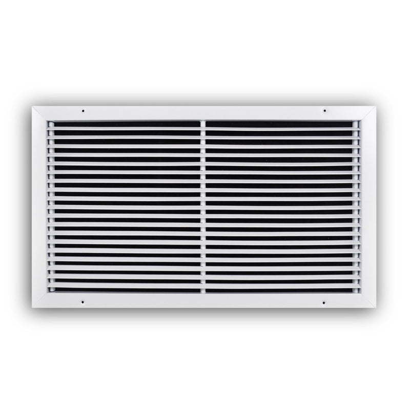 TRUaire 27025X14, 25x14 Return Air Grille, Fixed Bar, White Steel Wall & Ceiling Vent Cover, 270 Series